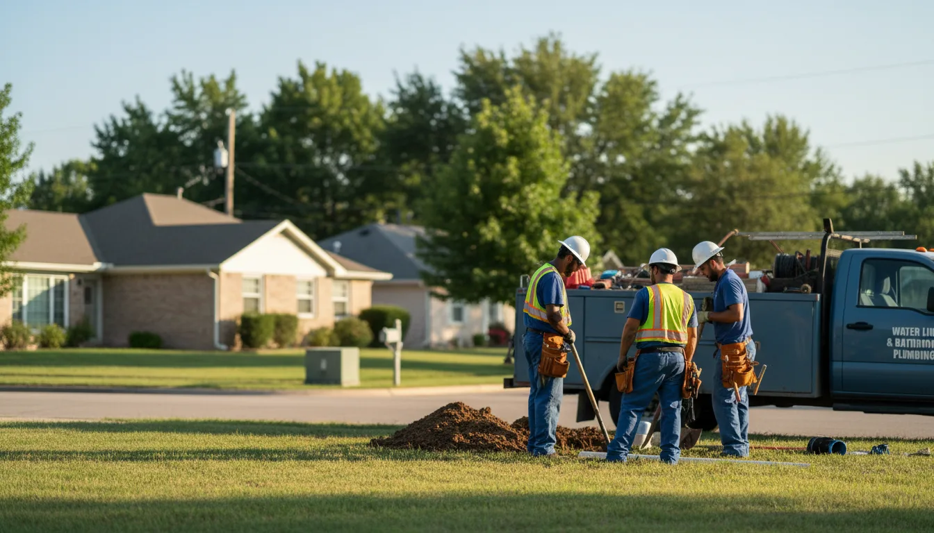Residential water line and bathroom plumbing service in Scarville, IA